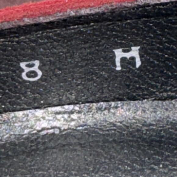 STUART WEITZMAN AUTH Womens Red Leather Suede Pumps Shoes Size 8M pointed toes - Picture 16 of 16